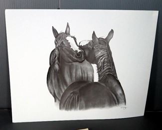 Gloria Shanahan "Morning Hug", Signed & Numbered 2 / 150 Sketch Print Includes Certificate Of Authenticity, 14" x 18"