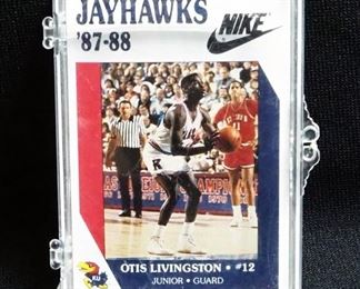1987-88 Kansas Jayhawk Basketball Trading Cards, Qty 9 And NBA Hoops Series I - 1993-94 Trading Cards, Sealed In Package