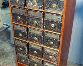 The Globe - Wernicke Co. Apothecary File Cabinet , 31" x 15.5" x 10.5"