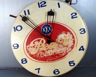 Vintage 26" Pearl Lager Beer Clock