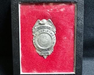 Late 1800s Kansas City Missouri Fire Department Badge #336 In Display Box