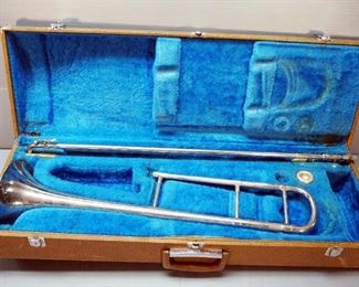 U.S.A. Line Grand Rapids Instruments Co. Slide Trombone, With Felt Lined Carrying Case