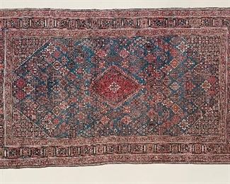 Antique Joshegan rug. c. 1910. Central Persia. 11' W x 17' L. Very good condition. Photo does not show true depth of color or condition. Please see other photos to appreciate this beautiful rug.