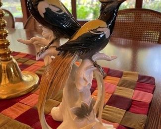 Signed Porcelain Bird Sculpture