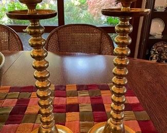 Antique Brass Candlesticks from England. Purchased from John Doughty Antiques in San Francisco.
