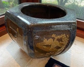 Large Asian Style Modern Jardinere 13' h, 18 " w