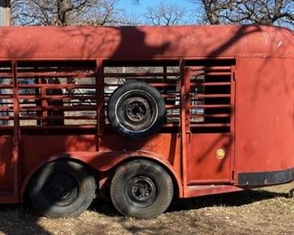 15 Ft. Dual Axel Stock Trailer.