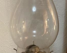 Vintage Glass Kerosene Lamp.
