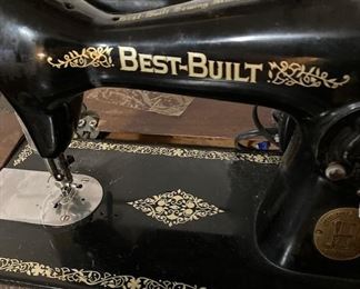 Antique Best Built Sewing Machine and Cabinet Table.