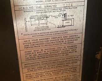 Earth Stove Fireplace Insert.