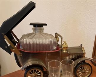 Vintage Model T Collector Decanter Set.