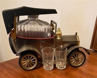 Vintage Model T Collector Decanter Set.