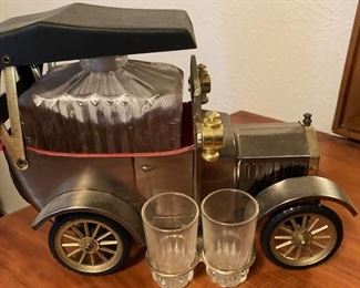 Vintage Model T Collector Decanter Set.