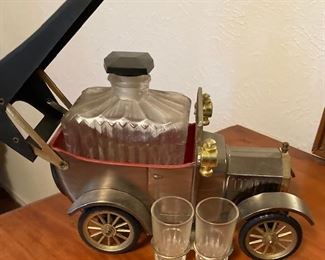 Vintage Model T Collector Decanter Set.