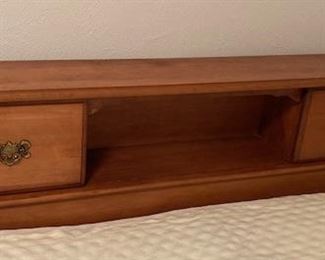 Vintage Mid Century Sliding Headboard Bed.