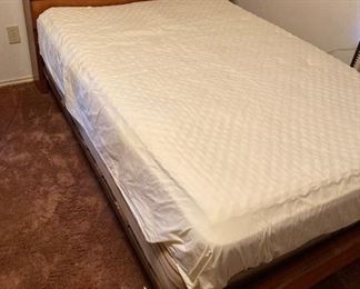 Vintage Mid Century Sliding Headboard Bed.