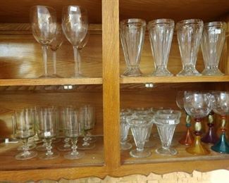 Ice cream glasses, fun funky colored stemware, etc.