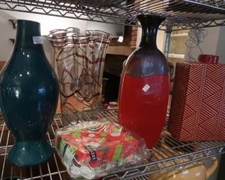 Wavy glass vase. Fun decorative vessels.