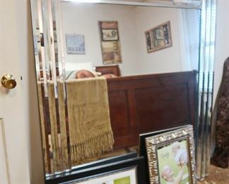 Art deco mirror, frames, art, etc.