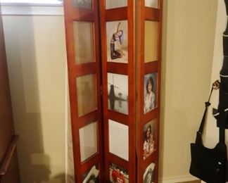 Folding decorative screen.