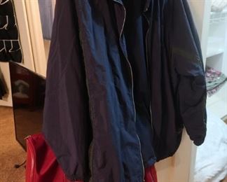 Jacket and travel gear.
