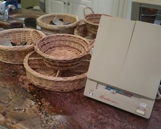 Decorative baskets, make up light.