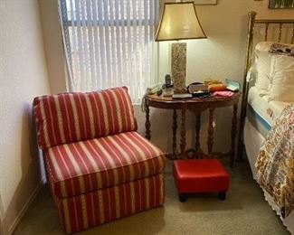Bedside Table and Ottoman Sold