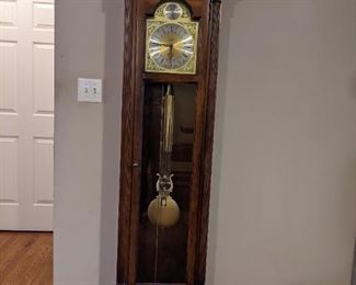 Grandfather clock and excellent condition just needs to be serviced