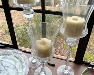glass candle holders