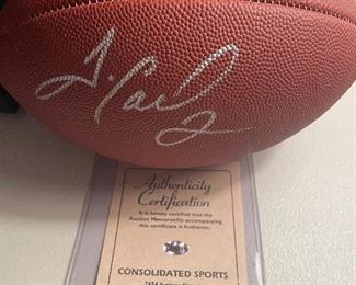 Tim Couch Autographed Football 