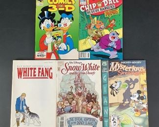 Disney's Comics in 3-D #1; Walt Disney Pictures: White Fang; Chip 'N' Dale #2; Mickey And Goofy #4; Sn...
