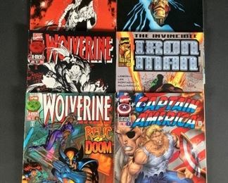 Marvel: X-Men Wolverine No 108-109,113, Captain America No. 2 1996, The Invincible Man No. 2-3