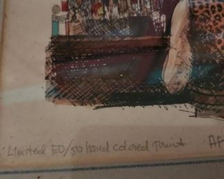 vintage color sketch of Cat's Eye Pub, Fells Point, from 1979