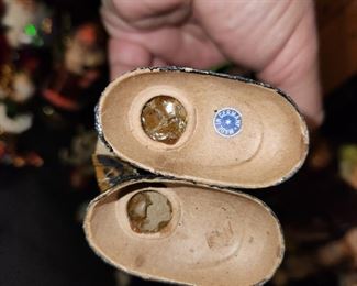 vintage paper mache Christmas & Easter from Germany, also vintage ornaments