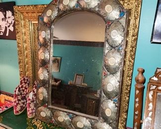 heavy, metal frame mirror