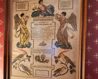 antique German family tree