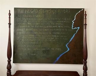 The Negro Speaks by Norman Baugher, oil on canvas, based on the poem by Langston Hughes, 40” x 60”