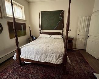 Four poster Carolina rice bed by Henredon, queen sized
