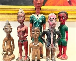 carved figures from the Ivory Coast