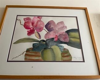 orchid watercolor by Kitty Weese