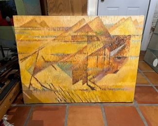 Diaphanous Striations by Norman Baugher, oil on canvas, 30" x 40"