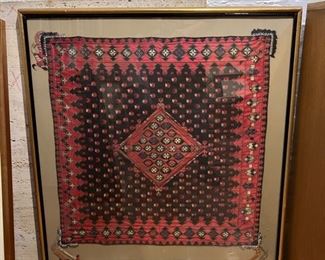 framed Saudi Arabian textile