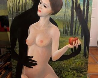 The Temptation of Eve by Norman Baugher, oil on canvas, 48" x 36"