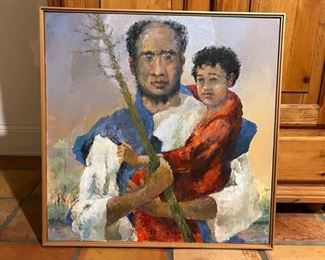St Christopher by Norman Baugher, oil on canvas, 30" x 30"