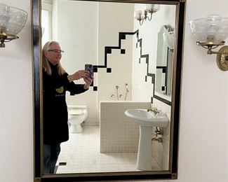 beautiful black and gold mirror