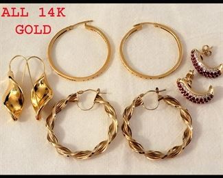 All 14K Gold Earrings