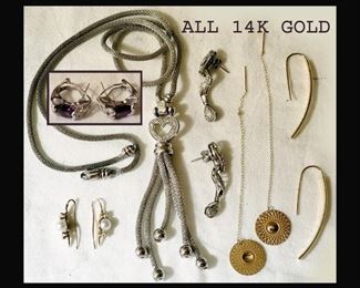 All 14K Yellow and White Gold 