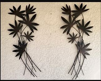 Large Metal Palm Sculptures