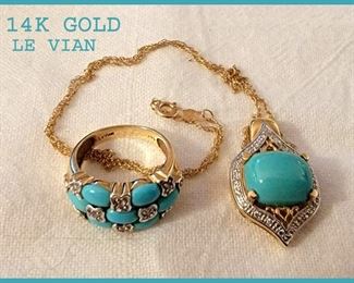 Le Vian 14K Gold Ring and 14K Gold Necklace 