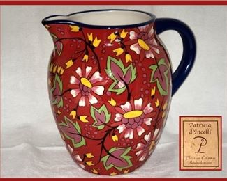 Patricia d' Incelli Hand Made Original Pitcher